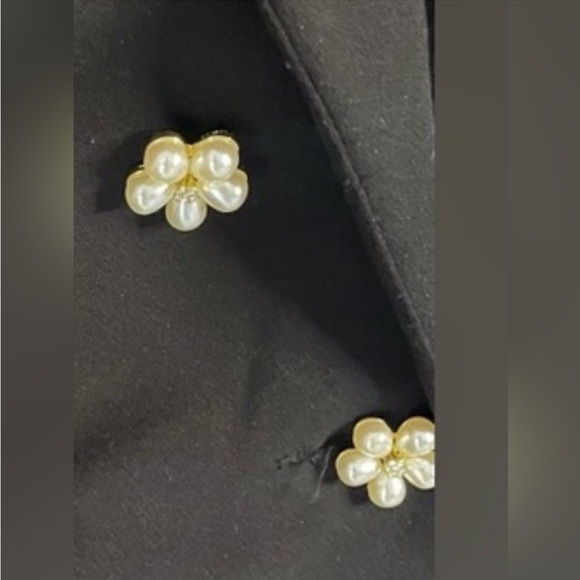 SOHO blazer black with pearls flowers size L in excellent conditions - Picture 2 of 7